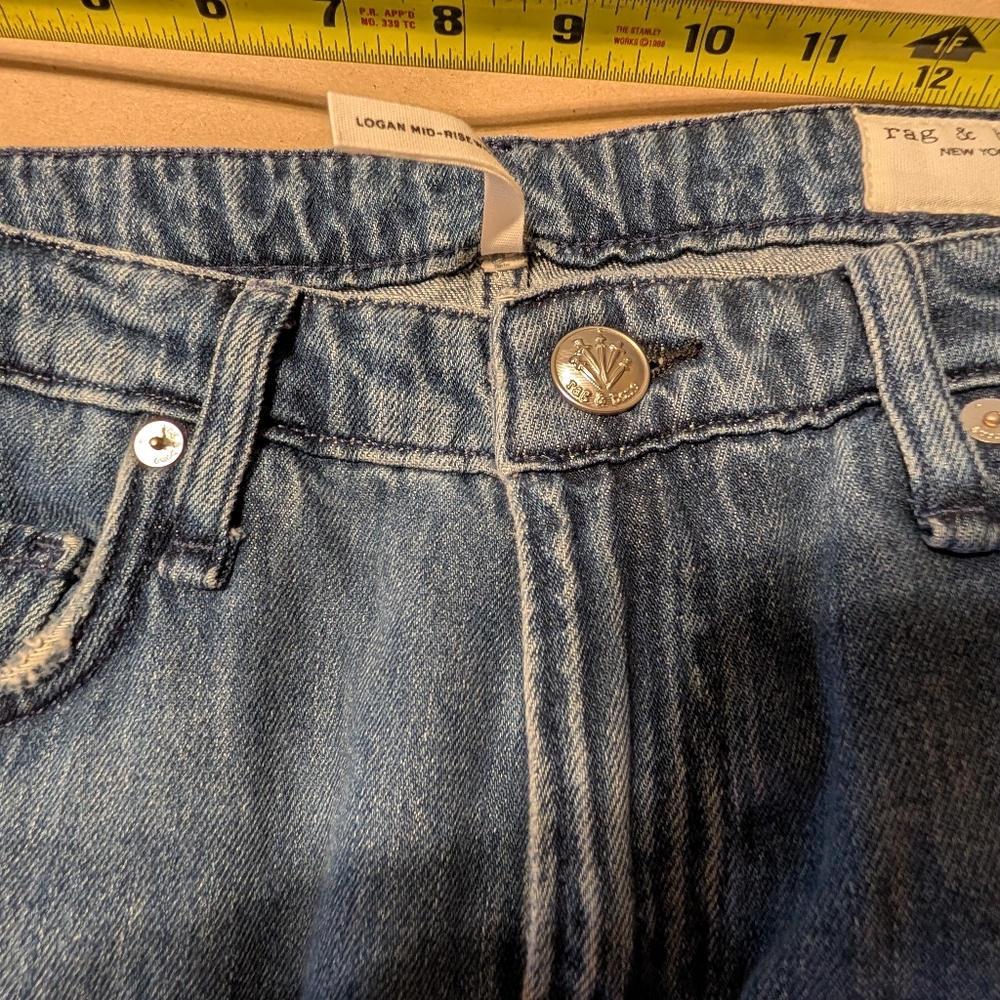 Authentic Rag & Bone® NWT Stylish Logan mid-rise blue jeans - Picture 6 of 15